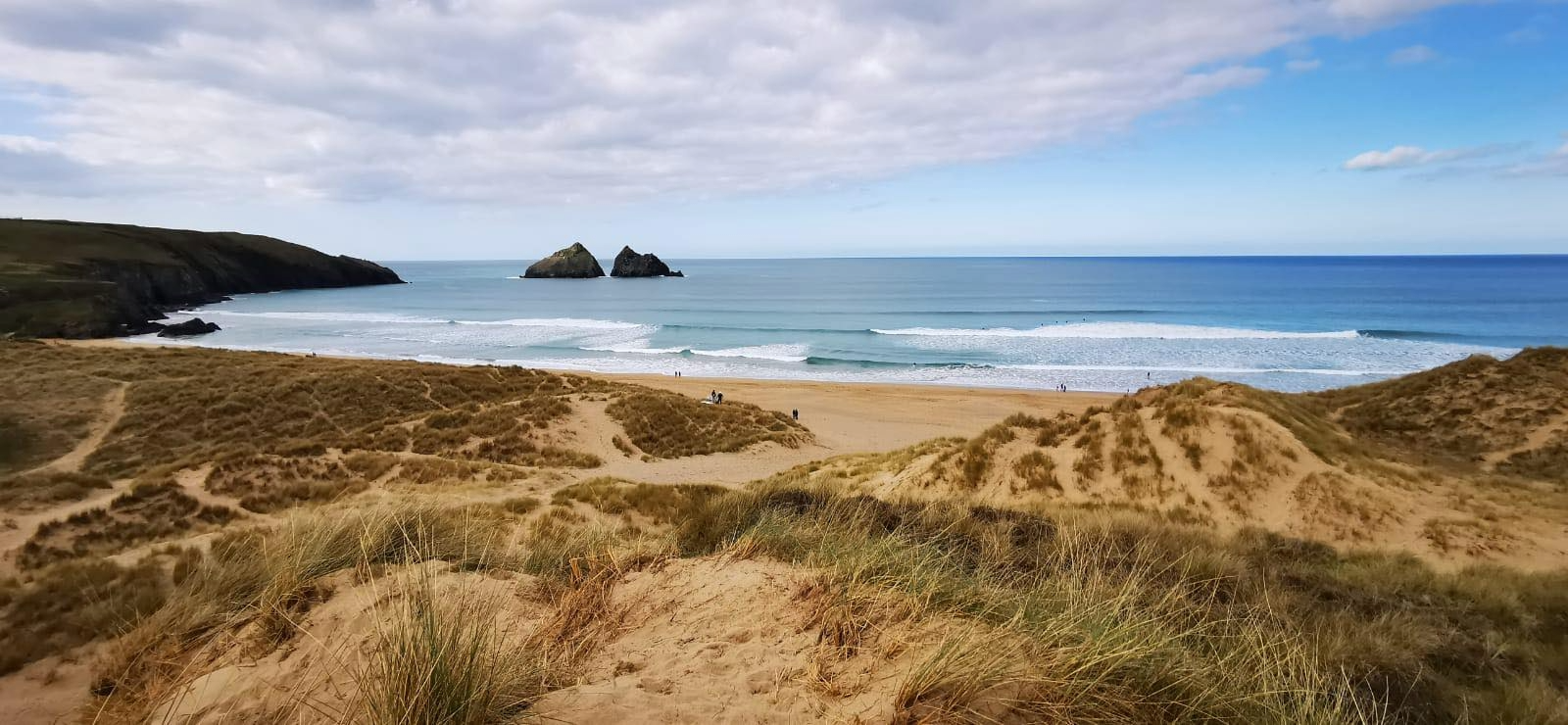 Scenic coastal view of Cornwall
